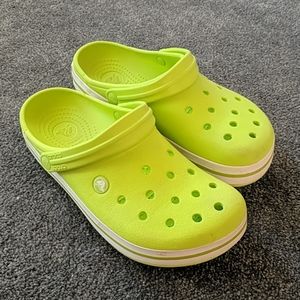 Lime Green Crocs size W9 M7